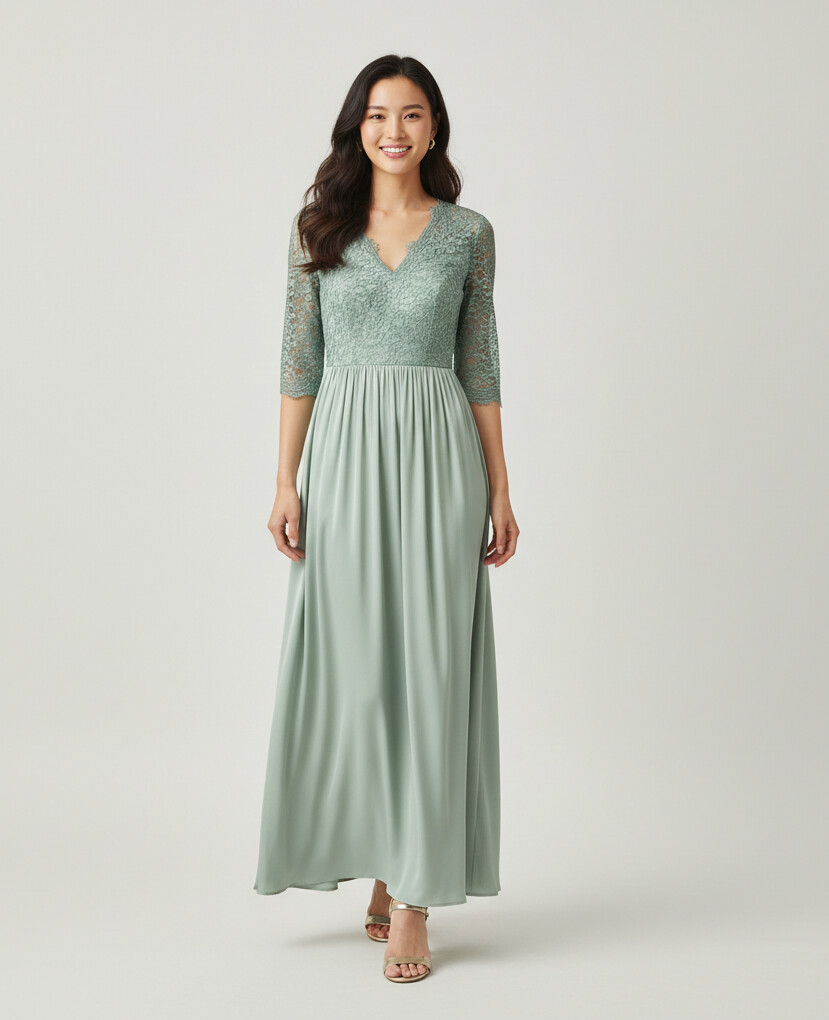 Lighter green wrap dress