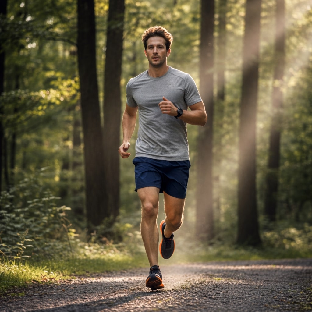 Man running in athletic wear